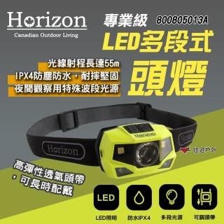 【Horizon 天際線】專業級LED多段式頭燈 800805013A(悠遊戶外)