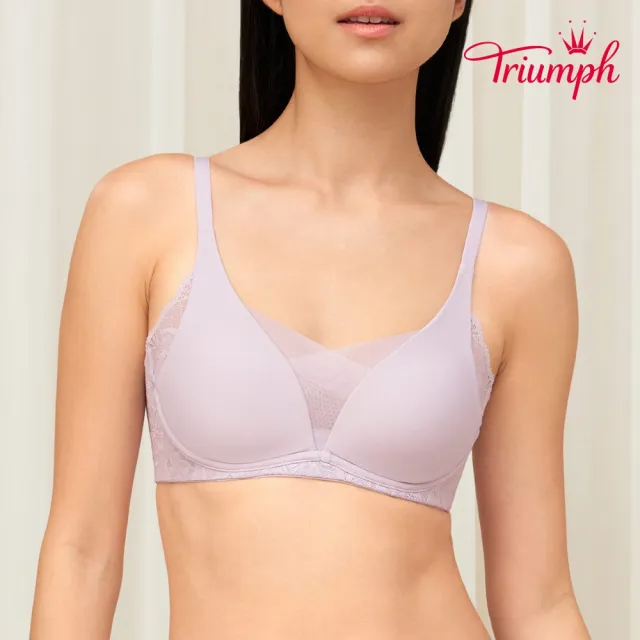 【Triumph 黛安芬】智能塑型系列 微V無鋼圈 M-EL罩杯內衣(浪漫紫)