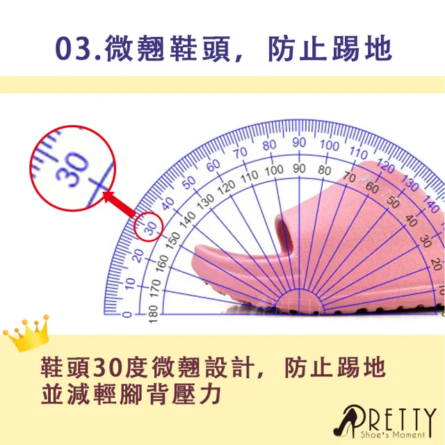【Pretty】台灣製 男女 防水 拖鞋 室內拖鞋 足弓支撐 吸震減壓(4色/36-44)