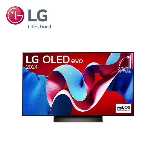 【LG 樂金】48型OLED evo C4 極緻系列 4K AI物聯網智慧電視(OLED48C4PTA)