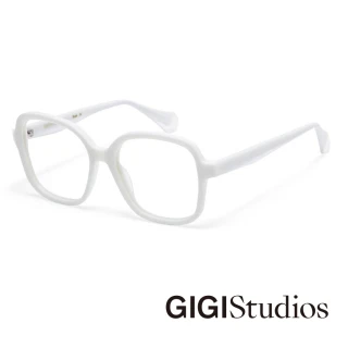 【GIGI Studios】新潮風格方框光學眼鏡(白 - MIRELLE-6865/8)