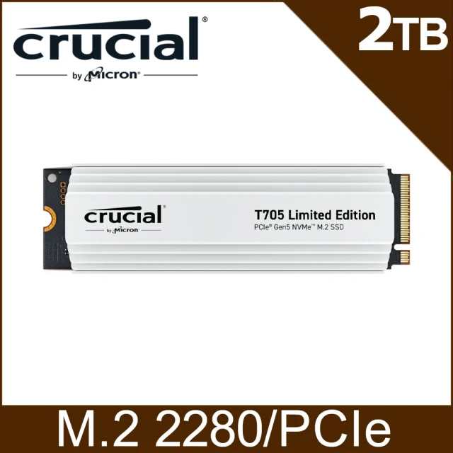 Crucial 美光 T705 2TB Gen5(白色散熱片限量款)