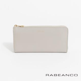 【RABEANCO】迷時尚系列L型拉鍊長夾(淺灰)