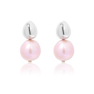 【Olivia Yao Jewellery】純銀天然粉珍珠 獨有的溫柔 耳環(Imperfect Collection)