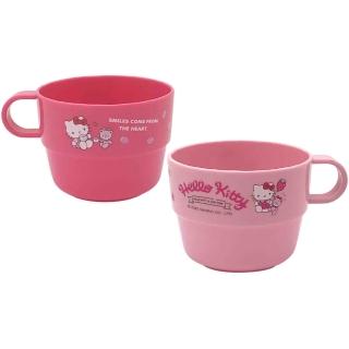【SANRIO 三麗鷗】Hello Kitty疊疊杯200ml超值4件組(桃粉各2)