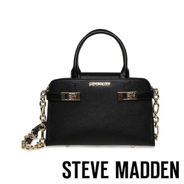 【steve madden】BLINDEN 金扣隔層手提斜背包(黑色)