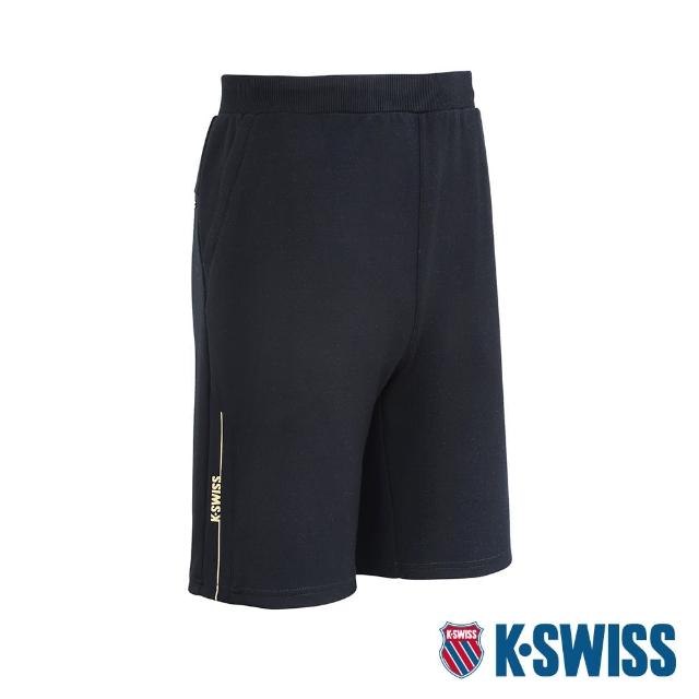 【K-SWISS】運動休閒短褲 Sweat Shorts-男-黑(1010251-008)