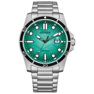 【CITIZEN 星辰】GENTS 魅力型男光動能簡約男錶-藍x銀/41.5mm 母親節限定(AW1816-89L)