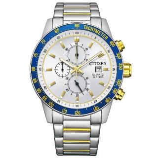 【CITIZEN 星辰】Chronograph 潮流達人時尚計時男錶-銀/44mm(AN3686-53A)