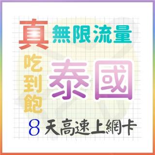 【AOTEX 奧特克斯】8天泰國上網絡卡真無限高速流量喫到飽(手機卡SIM卡網路卡預付卡)
