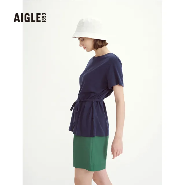 【AIGLE】優惠商品 女T恤AG-3P220A057 深藍(抗UV短袖 T恤 女裝)