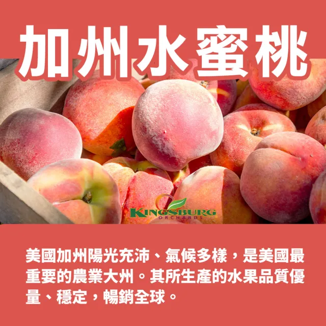 【甜露露】加州水蜜桃8入x1盒(2.2-2.6斤±10%)