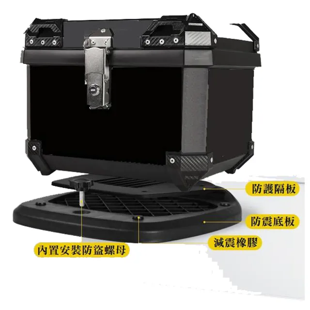 【POKO】機車收納箱 45L(機車後箱 ABS行李箱 摩托車旅行箱 車尾箱)