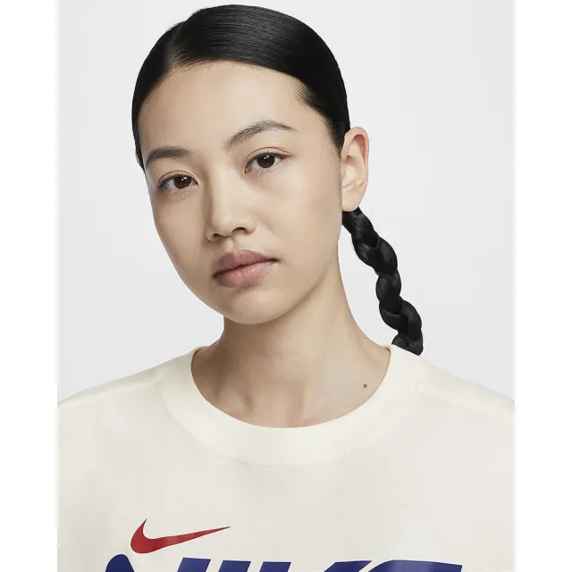 【NIKE 耐吉】短袖 上衣 T恤 運動 休閒 女 AS W NSW SS TEE LBR OS GCEL 帆白(HF6292133)