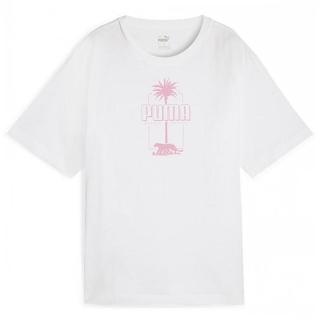 【PUMA】短袖上衣 女款 運動 歐規 PALM RESORT 白 68300502