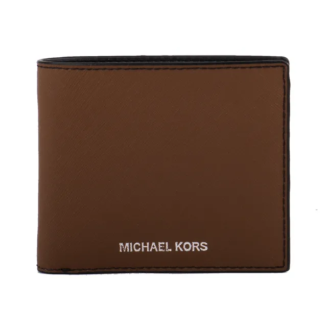 【Michael Kors】銀字防刮皮革附零錢袋短夾(駱駝色)（其他規格）