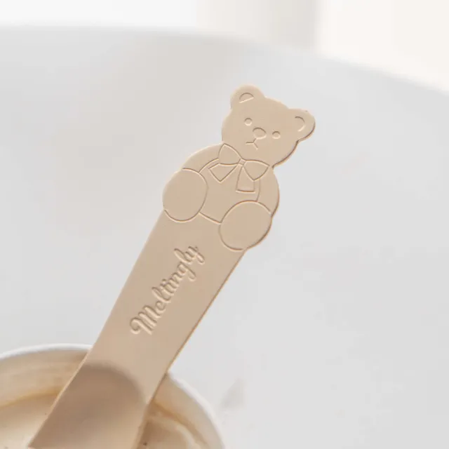【MYUMYU 沐慕家居】熊熊甜點勺(甜點勺 冰淇淋勺 冰淇淋湯匙 甜點湯匙 熊熊湯匙 布丁湯匙 布丁勺)