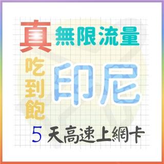 【AOTEX 奧特克斯】5天印尼上網絡卡真無限高速流量喫到飽(手機卡SIM卡網路卡預付卡)