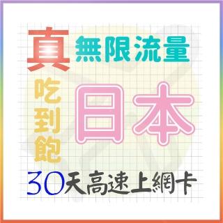 【AOTEX 奧特克斯】30天日本上網卡真無限高速流量吃到飽(手機卡SIM卡網路卡預付卡)