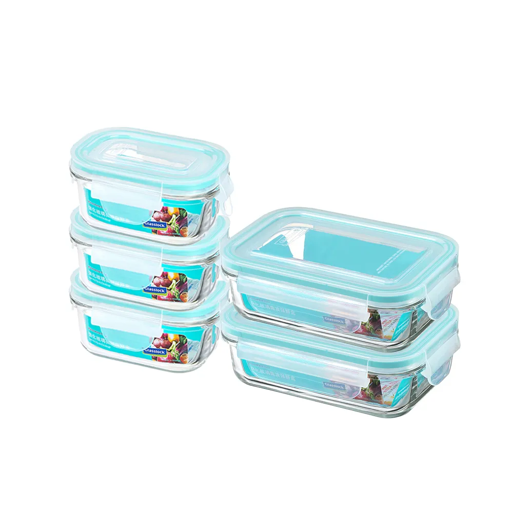 【Glasslock】寶寶副食品強化玻璃保鮮盒/分裝盒-實用5件組