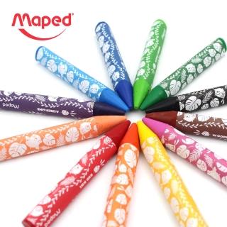 【法國Maped】輕鬆握幼兒蠟筆12色 叢林款(可洗蠟筆 小一 新生 文具 禮物 畢業)
