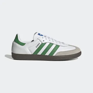 【adidas 愛迪達】休閒鞋 男鞋 女鞋 運動鞋 三葉草 SAMBA OG 白綠 IG1024