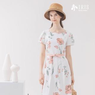 【IRIS 艾莉詩】抓摺印花洋裝-2色(42639)