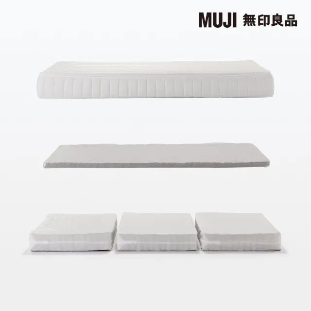 【MUJI 無印良品】高密度獨立筒翻身型床墊/Q 約寬162*深196*高21cm(大型家具配送)