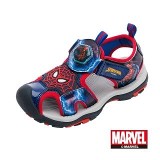 【Marvel 漫威】童鞋 漫威 蜘蛛人 護趾電燈涼鞋/舒適 減壓 輕量 藍紅(MNKT45072)
