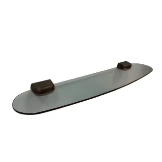【CERAX 洗樂適】浴室化妝鏡 50公分 黑色 玻璃平台 置物平台架 玻璃平台夾具(Q760-5B -50公分)
