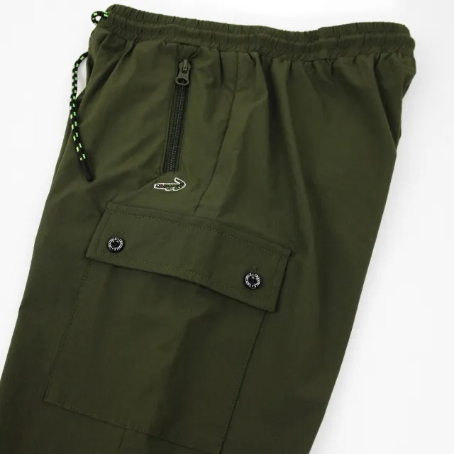 【Crocodile Junior 小鱷魚童裝】『小鱷魚童裝』綁帶休閒平織褲(產品編號 : C65608-04 小碼款)