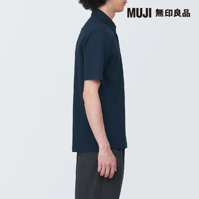 【MUJI 無印良品】男涼感鹿子織扣領短袖POLO衫(共5色)