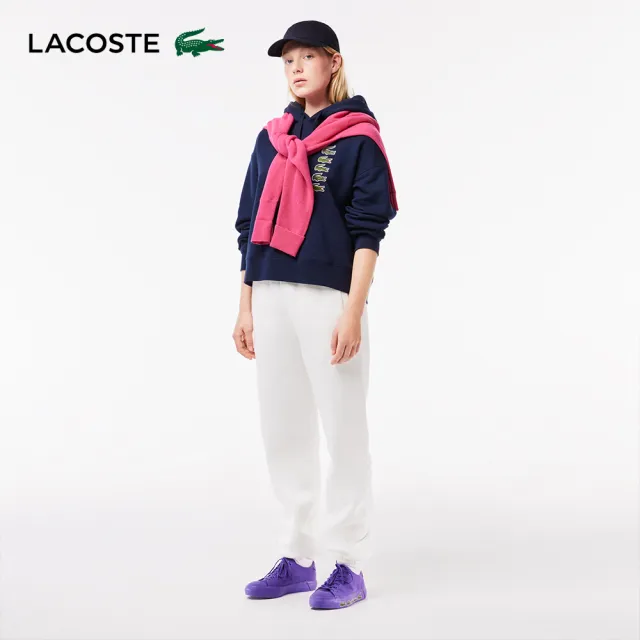 【LACOSTE】中性款-標誌性徽章棉帽(藍色)