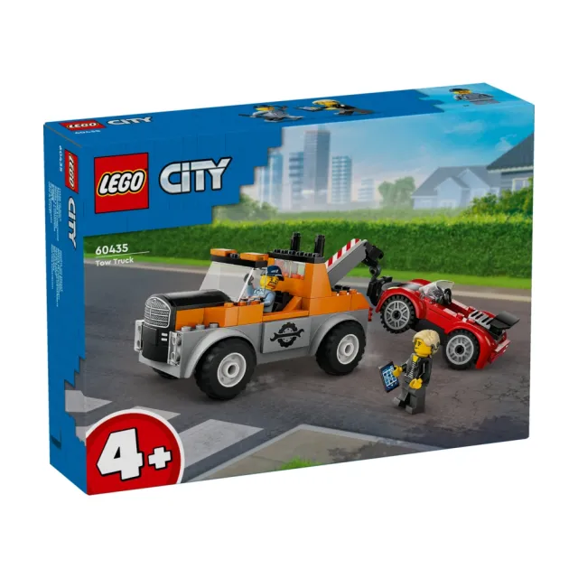 【LEGO 樂高】城市系列 60435 拖吊車和跑車維修(玩具跑車 DIY積木 禮物)
