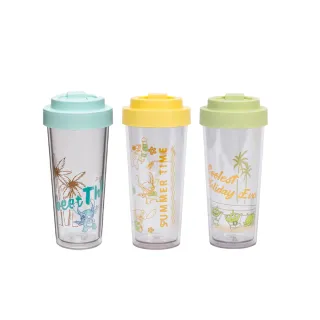 【Oolab 良杯製所】迪士尼夏日系列 Ecozen 透明雙層隨行杯 750ml(迪士尼透明杯)