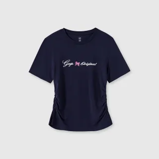 【GAP】女童裝 Logo印花圓領短袖T恤-海軍藍(465945)