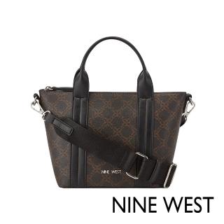 【NINE WEST】KYNDALL經典拼接水餃包-LOGO咖啡(515775)