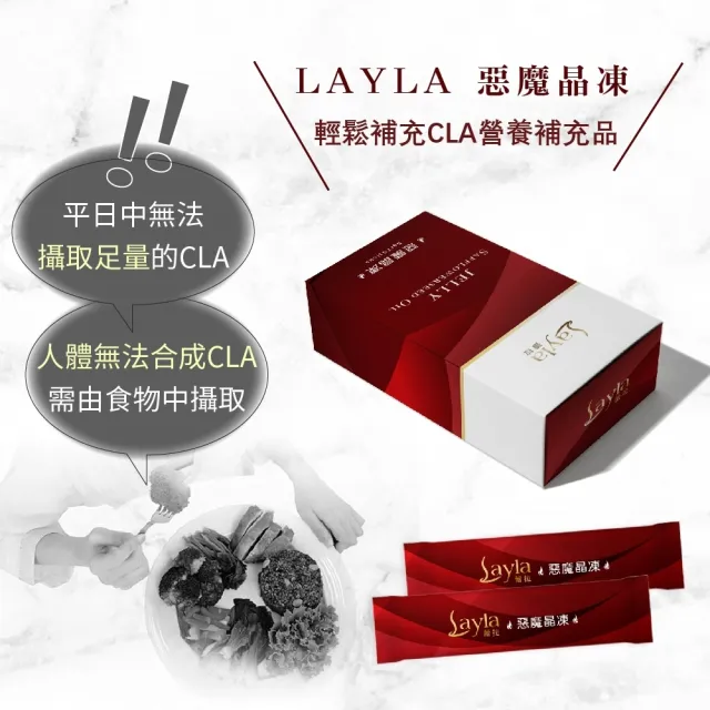 【LAYLA】惡魔晶凍1盒(共7條 真心推薦 CLA+白藜蘆醇)