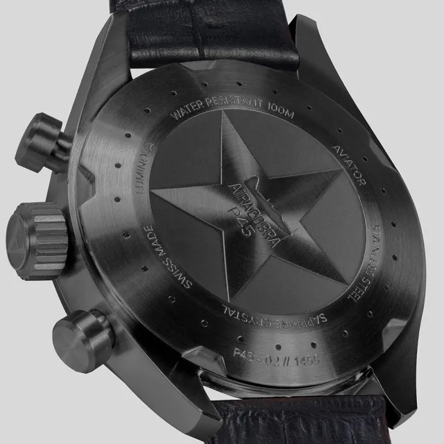 瑞士 AVIATOR AIRACOBRA P45 CHRONO 飛行風格計時腕錶(V22551744)
