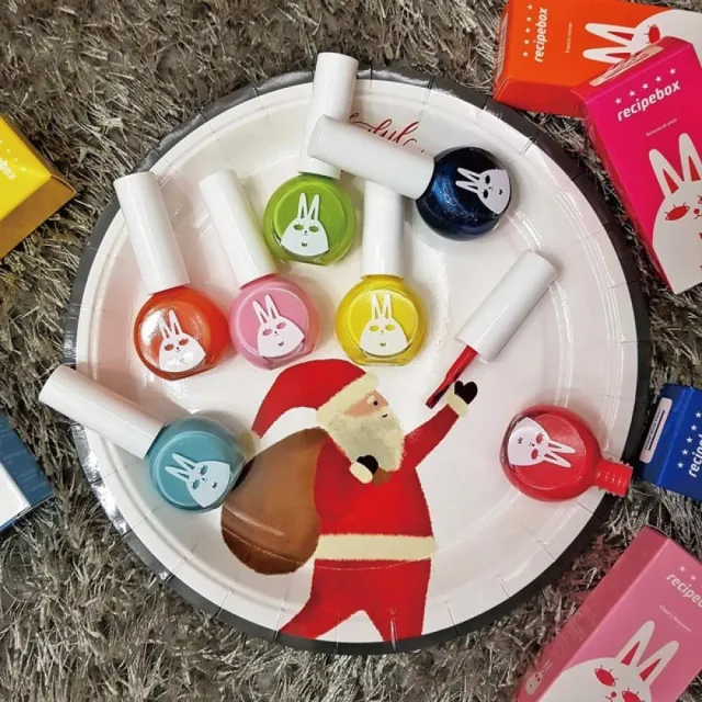 【Recipe Box】韓國 recipebox 可撕式水性兒童指甲油-櫻桃粉(兒童水性指甲油 可撕式指甲油 韓兔指甲油)