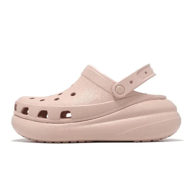 【Crocs】洞洞鞋 Crush Clog 男鞋 女鞋 石英粉色 經典泡芙克駱格 厚底 增高 卡駱馳(2075216UR)