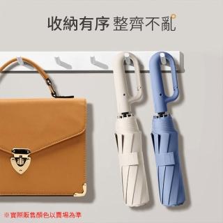【CS22】全自動黑膠環扣夜間反光反向傘5色(勾勾傘/摺疊傘)