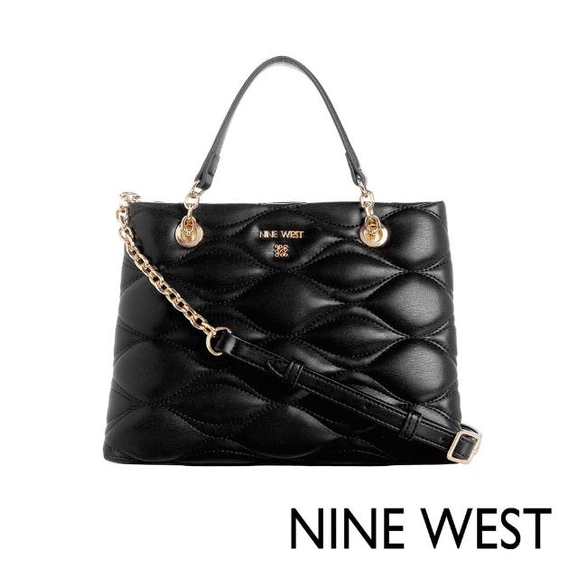 【NINE WEST】LEINI絎縫手提斜背包-黑色(139505)