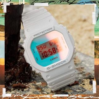 【CASIO 卡西歐】G-SHOCK 海濱風采方形電子腕錶 母親節 禮物 推薦(DW-5600TL-7)