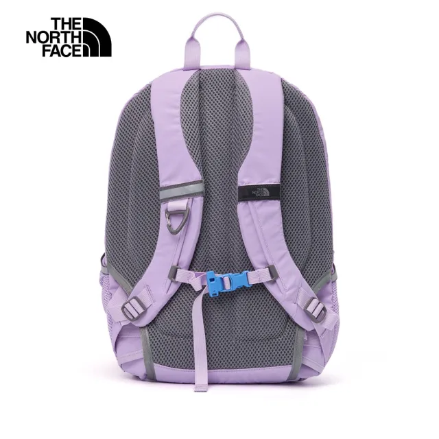 【The North Face 官方旗艦】北面兒童紫色大尺寸品牌LOGO休閒後背包｜8AMXHCP