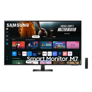 【SAMSUNG 三星】S43DM702UC 43型 4K M7  智慧聯網螢幕(VA/HDR/遙控器/內建喇叭/智能家居/黑色)