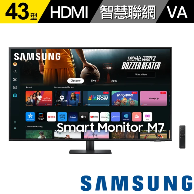 SAMSUNG 三星SAMSUNG 三星 S43DM702UC 43型 M7 HDR智慧聯網螢幕