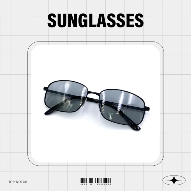 【GUGA】偏光金屬太陽眼鏡 感光變色鏡片方框款(全天候適用 UV400 100%紫外線 不鏽鋼材質 5090)