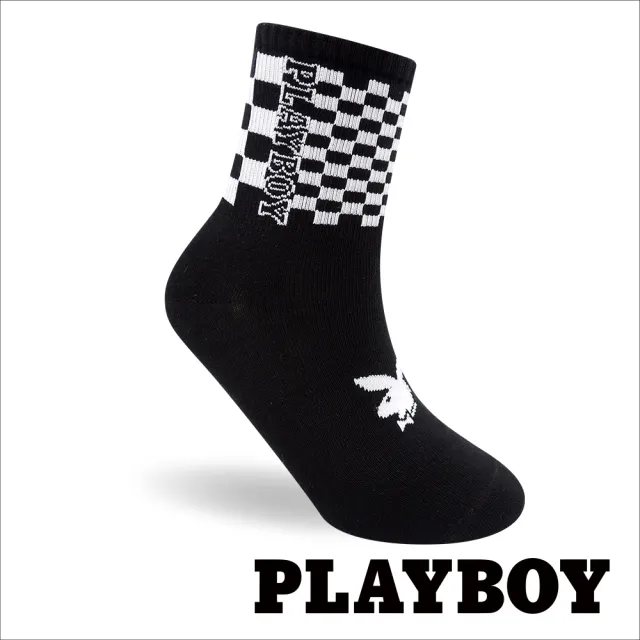 【PLAYBOY】8雙組拼接方格男短襪(男襪/短襪/學生襪)