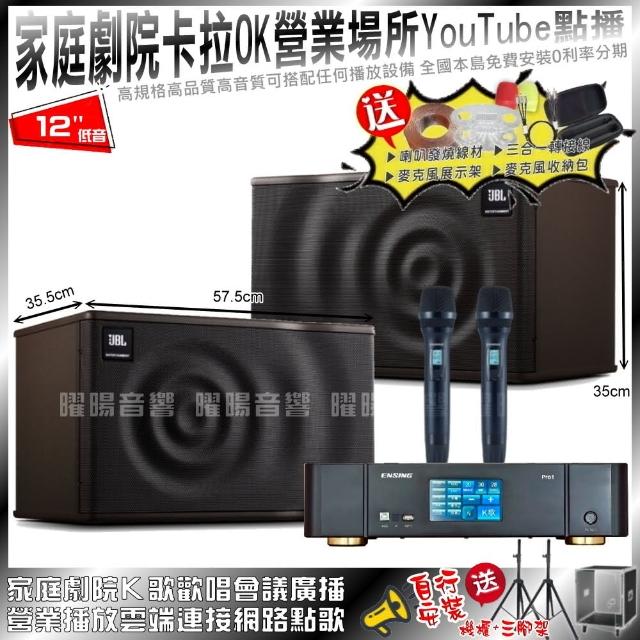 【ENSING】家庭劇院卡拉OK組ENSING Pro1內建無線麥克風2支+JBL MK12(免費安裝)